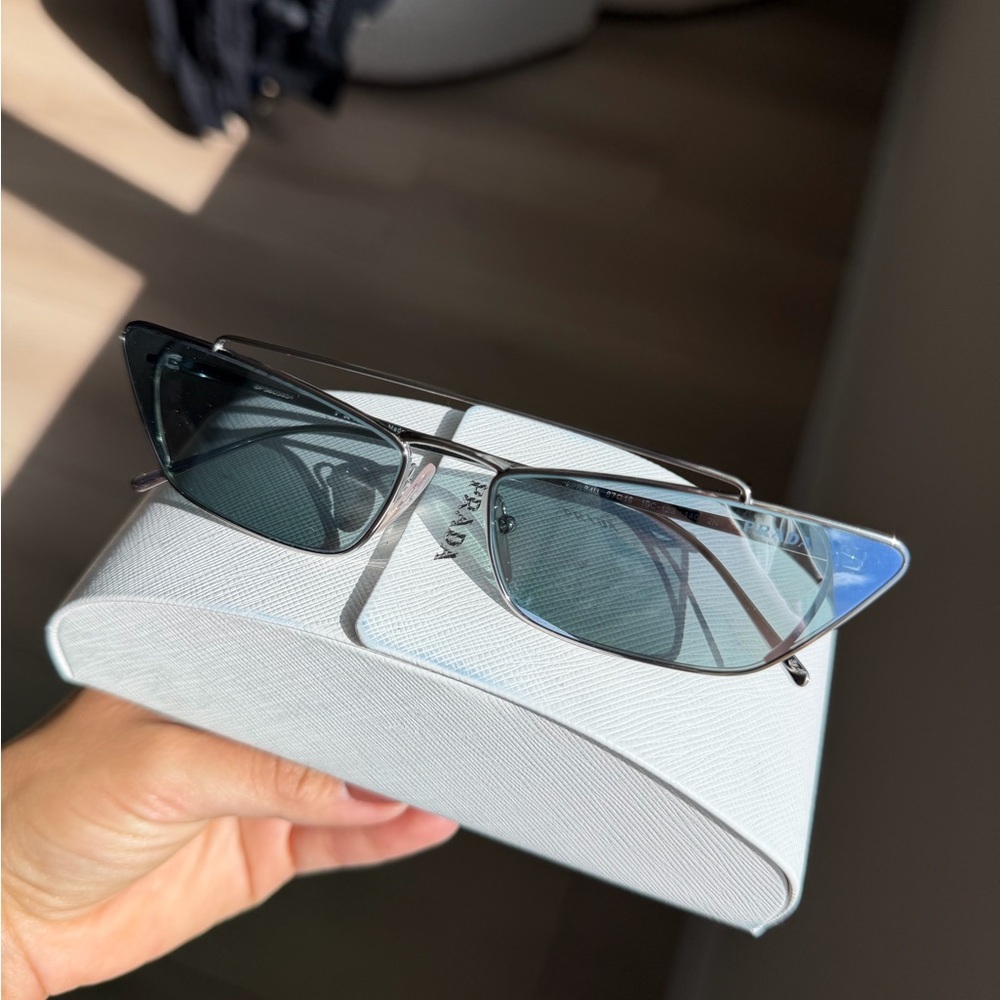 Prada Silver Cat-Eye Sunglasses